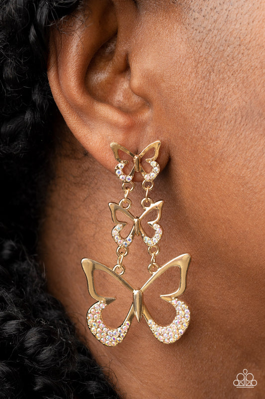 Flamboyant Flutter - multi - Paparazzi earrings