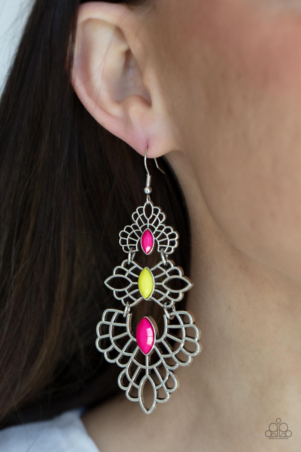   ​Flamboyant Frills - multi - Paparazzi earrings