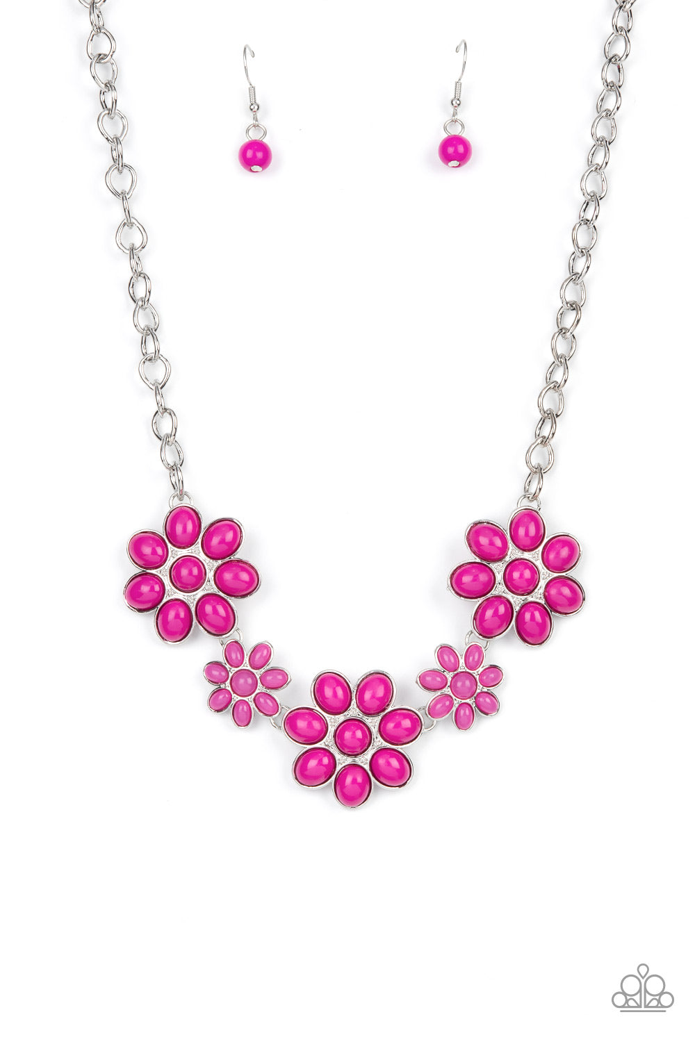 Flamboyantly Flowering - pink - Paparazzi necklace