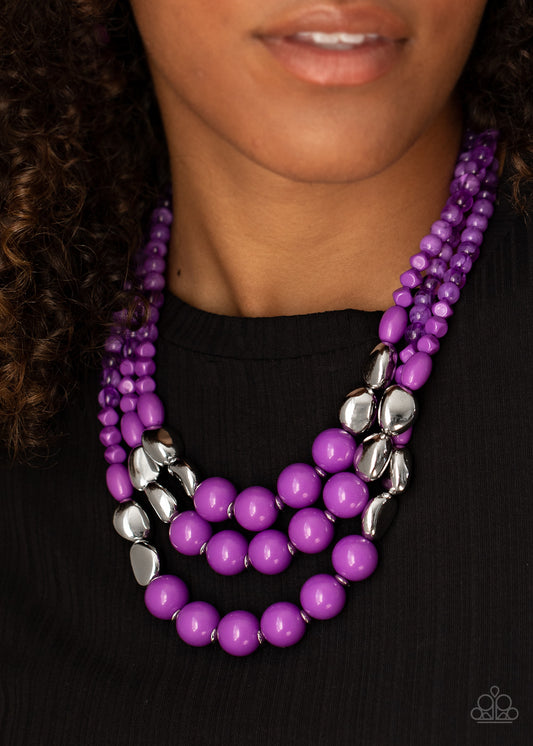 Flamingo Flamboyance - purple - Paparazzi necklace