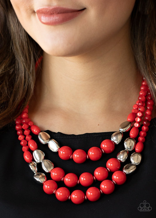 Flamingo Flamboyance-red-Paparazzi necklace