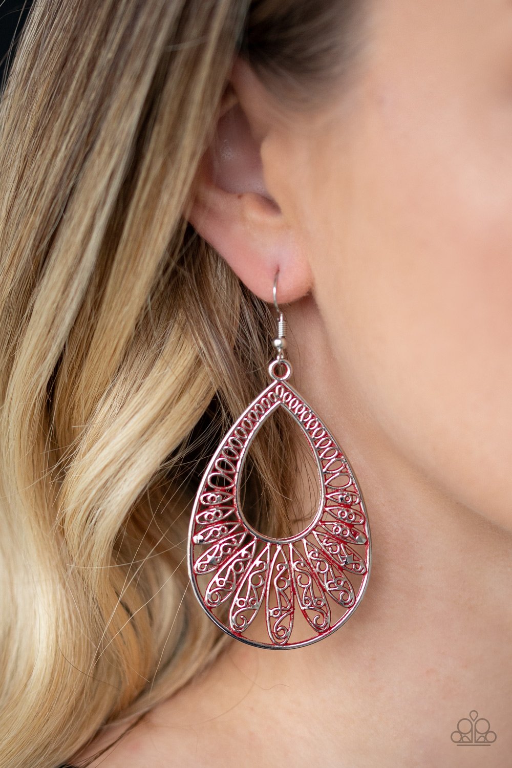 Flamingo Flamenco-red-Paparazzi earrings