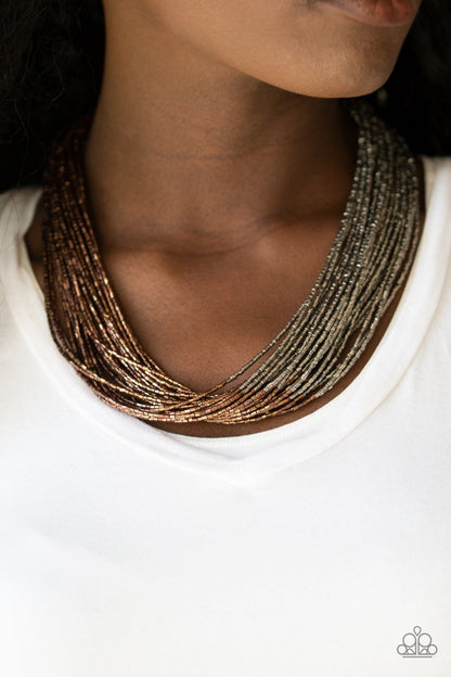 Flashy Fashion - copper - Paparazzi necklace