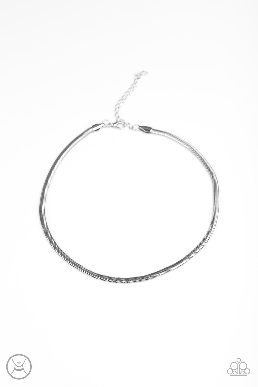 Flat Out Fierce - silver - Paparazzi necklace