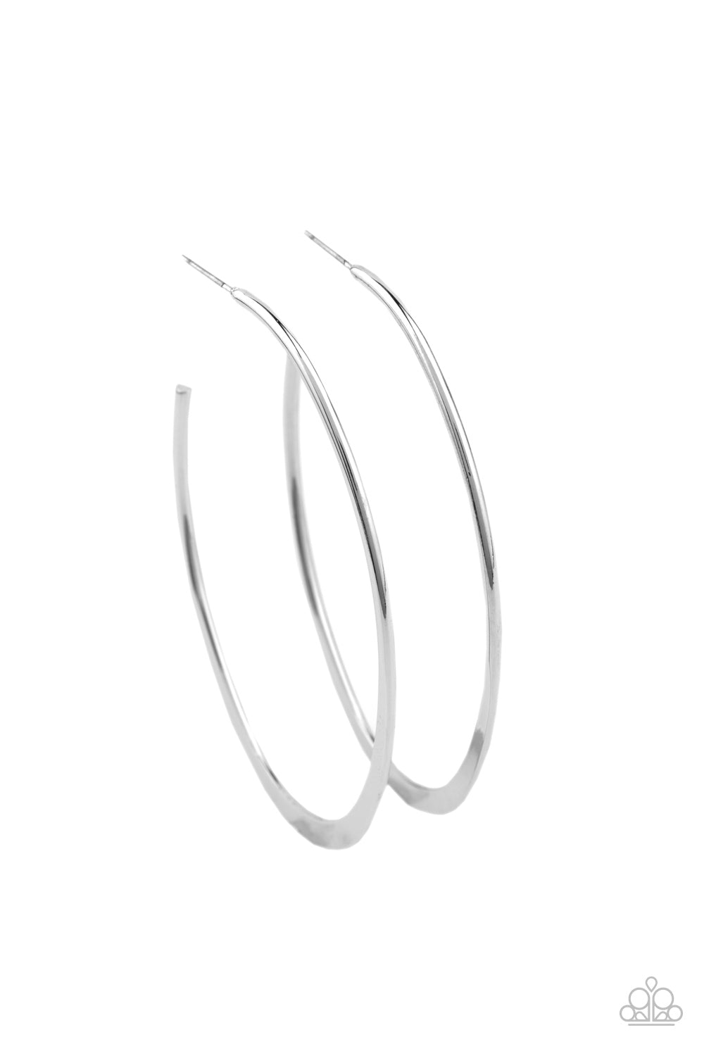 Flatlined - silver - Paparazzi earrings