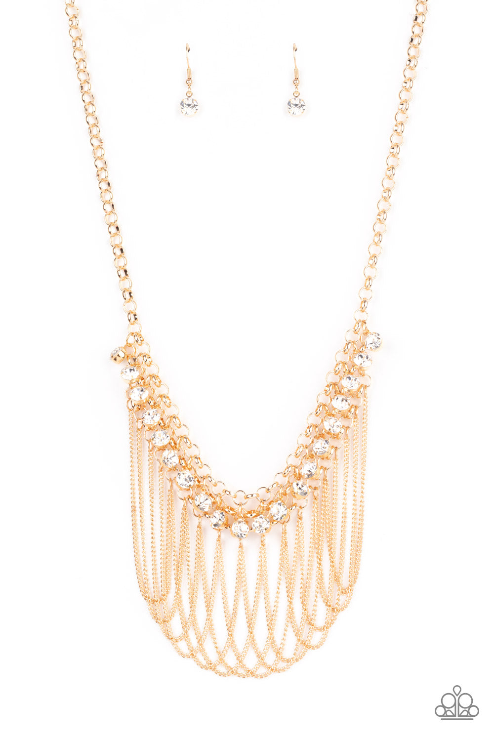 Flaunt Your Fringe - gold - Paparazzi necklace