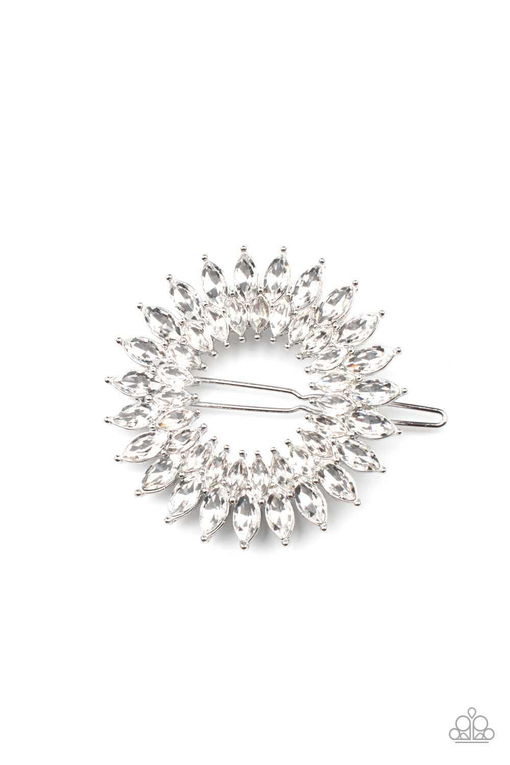 Flauntable Fireworks - white - Paparazzi hair clip