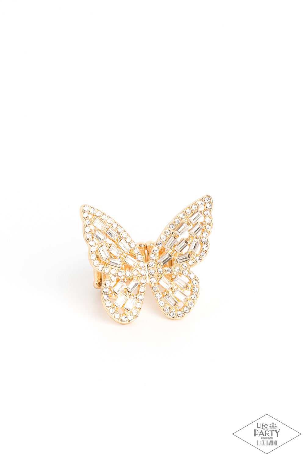 Flauntable Flutter - gold - Paparazzi ring