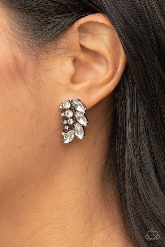 Flawless Fronds - white - Paparazzi earrings