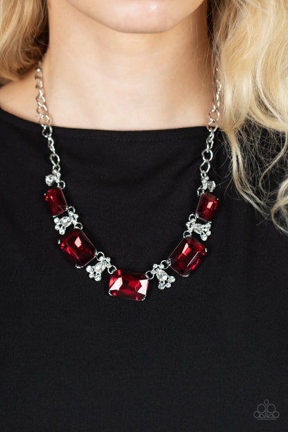 Flawlessly Famous - red - Paparazzi necklace