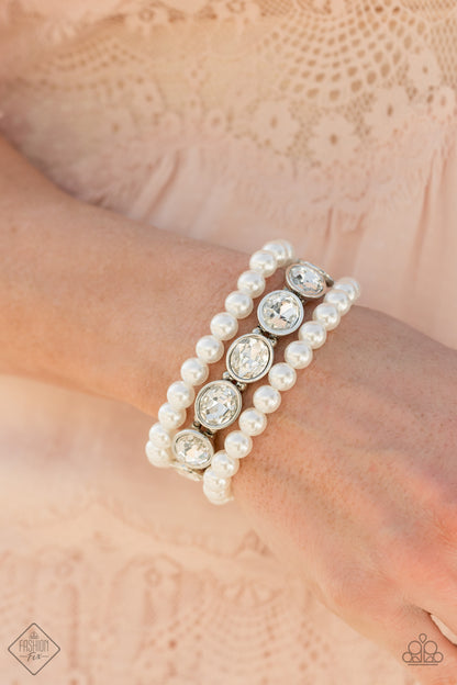Flawlessly Flattering - white - Paparazzi bracelet