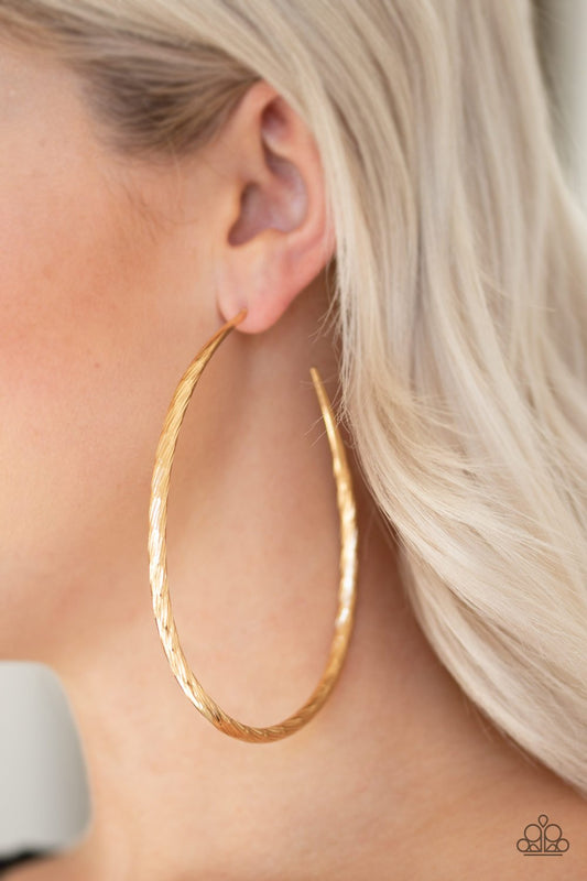 Fleek All Week-gold-Paparazzi earrings