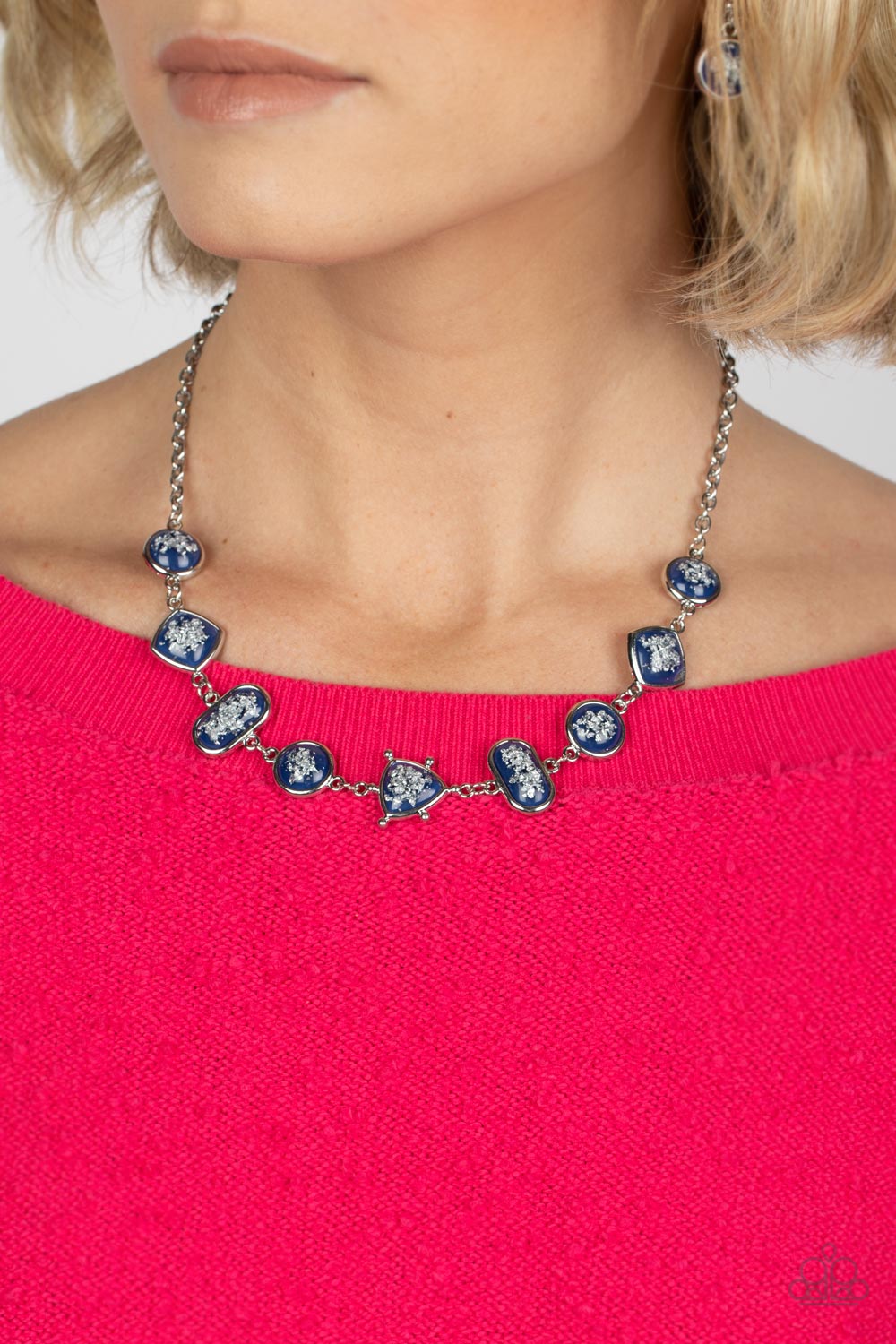 Fleek and Flecked - blue - Paparazzi necklace