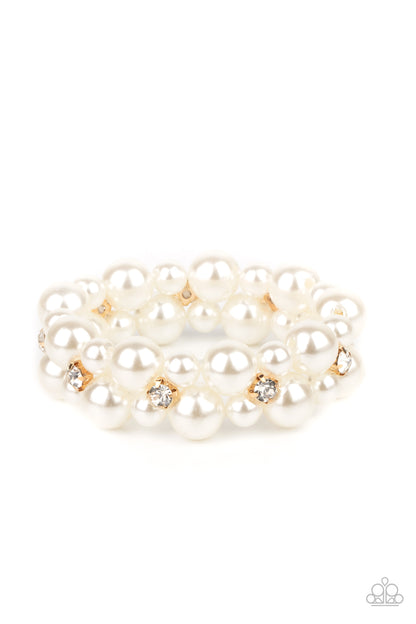 Flirt Alert - gold - Paparazzi bracelet