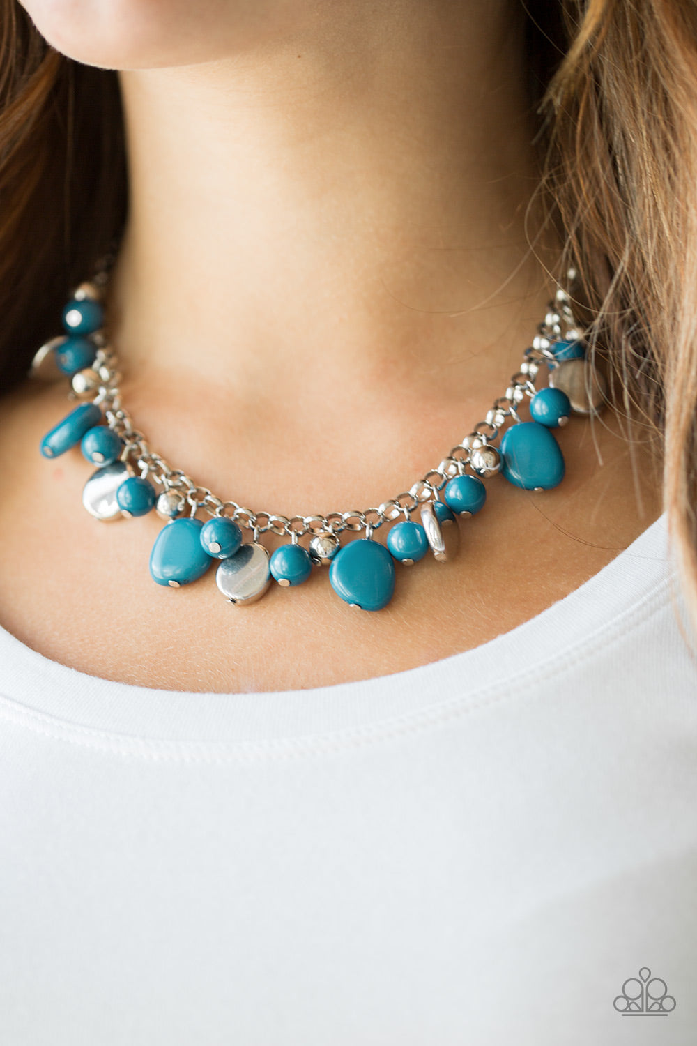 Flirtatiously Florida - blue - Paparazzi necklace