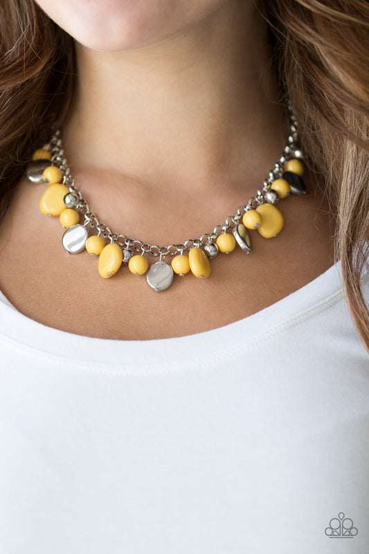 Flirtatiously Florida - yellow - Paparazzi necklace