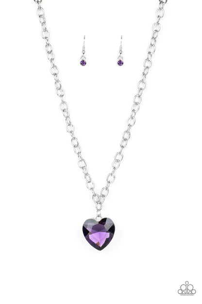 Flirtatiously Flashy - purple - Paparazzi necklace