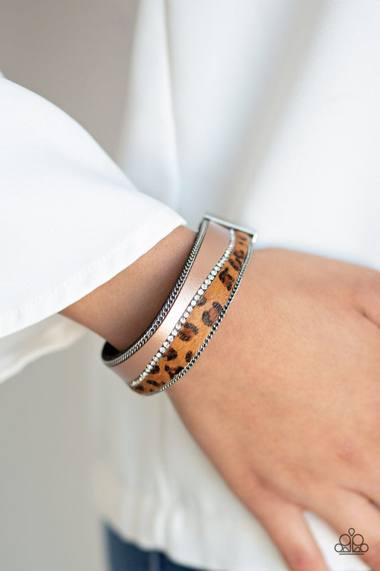 Flirtatiously Feline-brown-Paparazzi bracelet