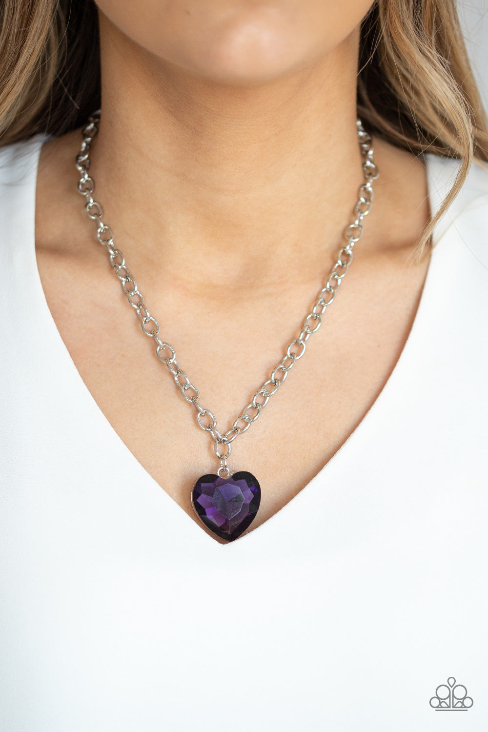 Flirtatiously Flashy - purple - Paparazzi necklace