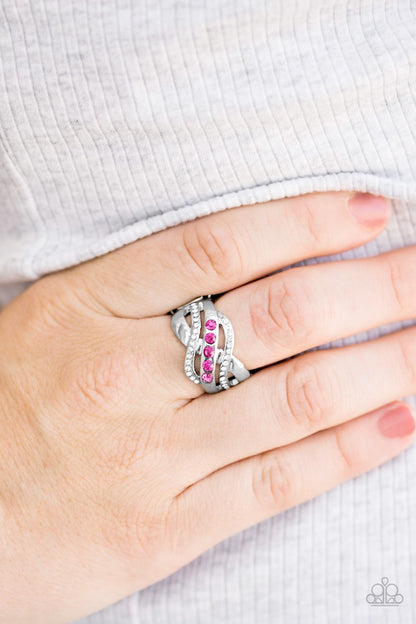 Flirting With Sparkle - pink - Paparazzi ring