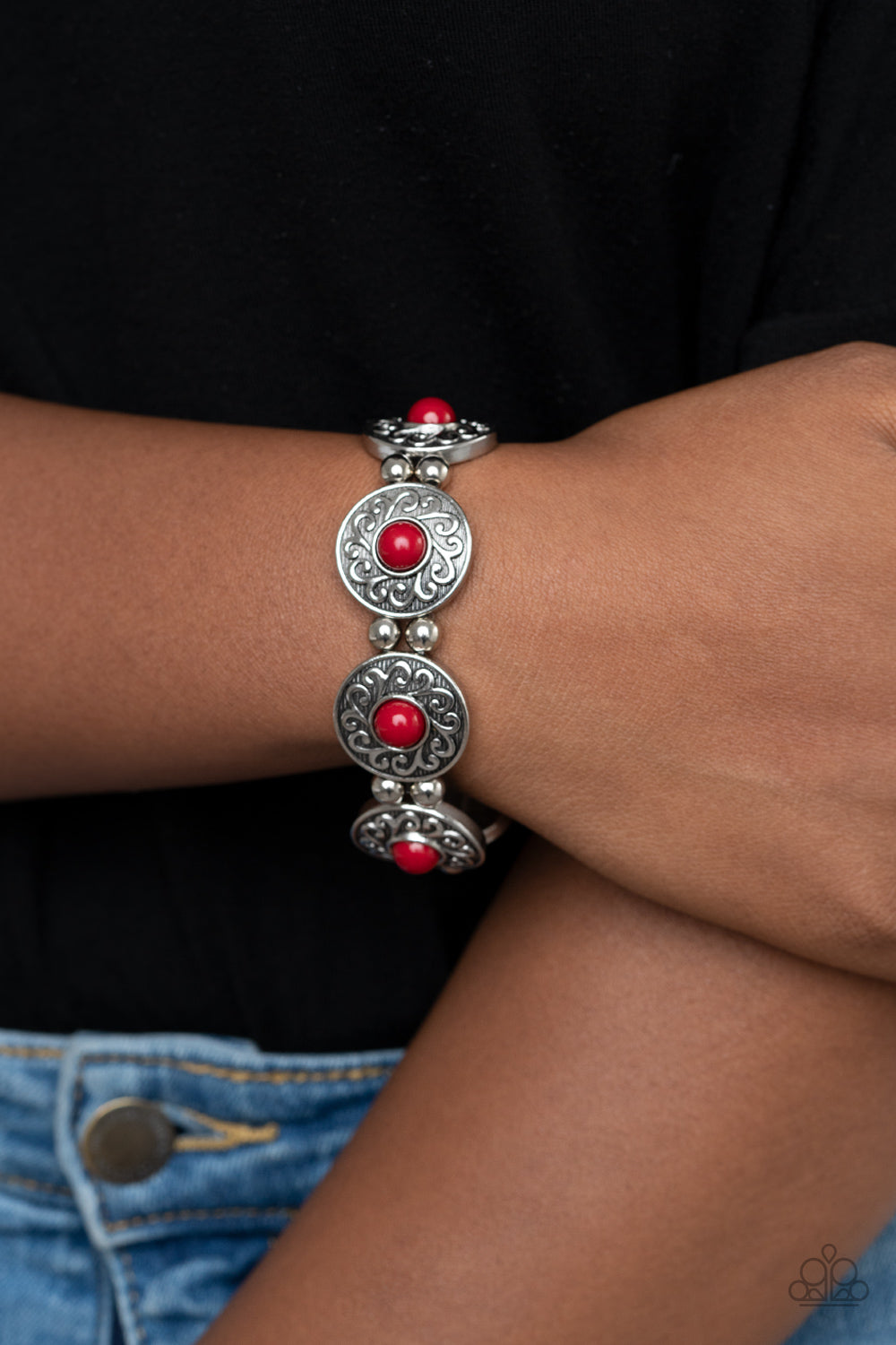 Flirty Finery - red - Paparazzi bracelet