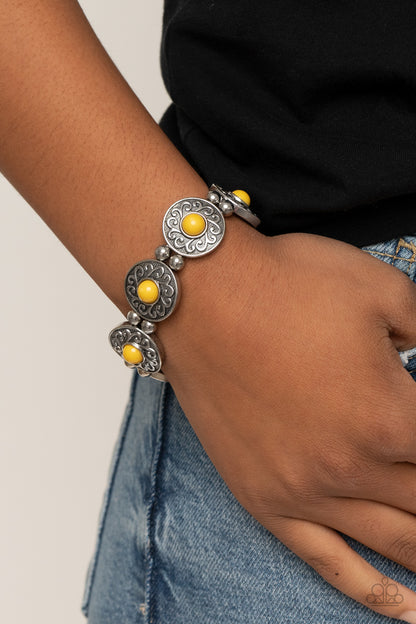 Flirty Finery - yellow - Paparazzi bracelet