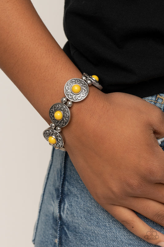 Flirty Finery - yellow - Paparazzi bracelet