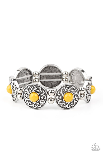 Flirty Finery - yellow - Paparazzi bracelet