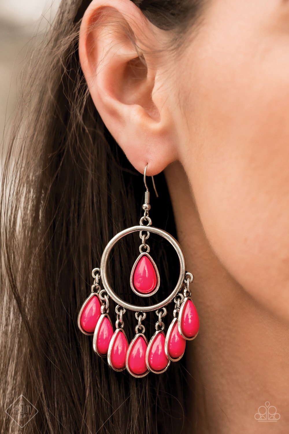 Flirty Flamboyance-pink-Paparazzi earrings