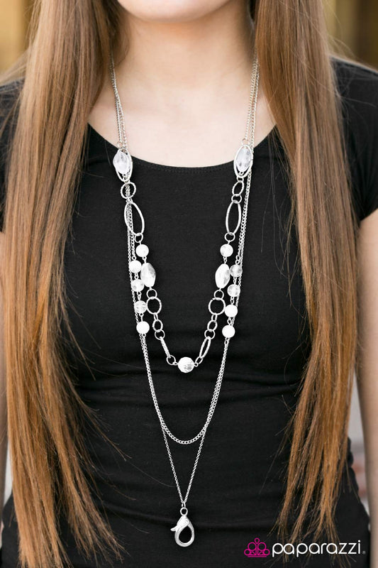 Floating On Clouds - Paparazzi  lanyard neckalce