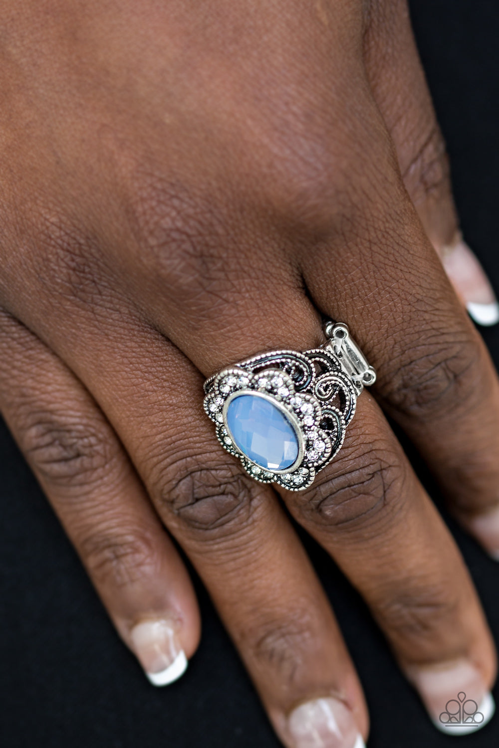 Floral Fairways - blue - Paparazzi ring