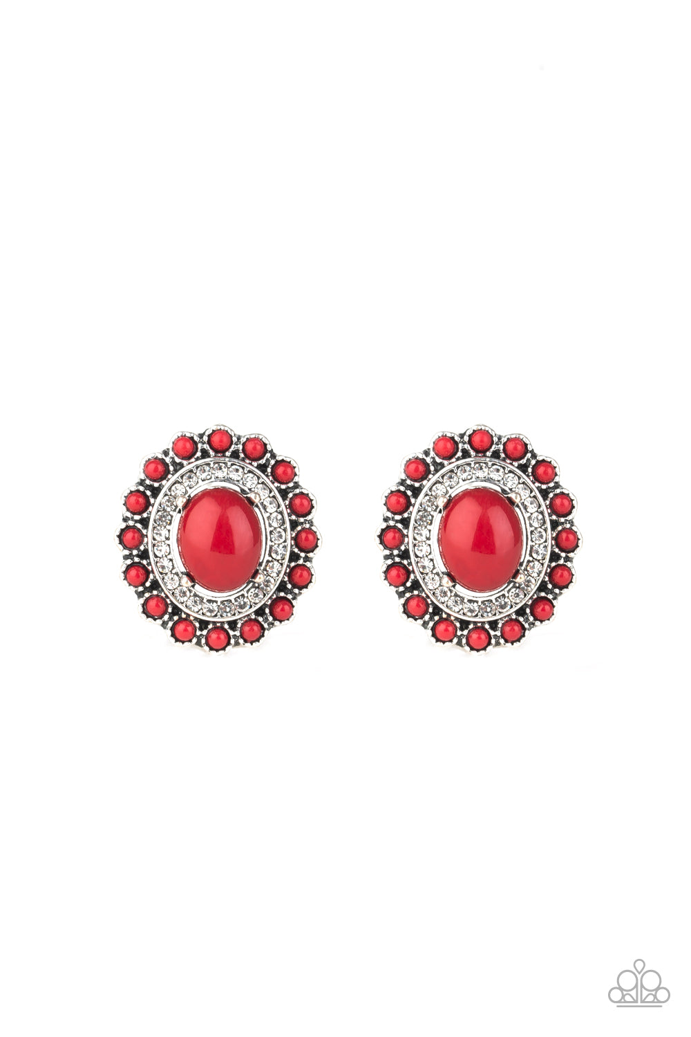 Floral Flamboyance - red - Paparazzi earrings