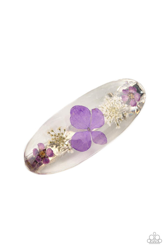 Floral Flurry - purple - Paparazzi hair clip