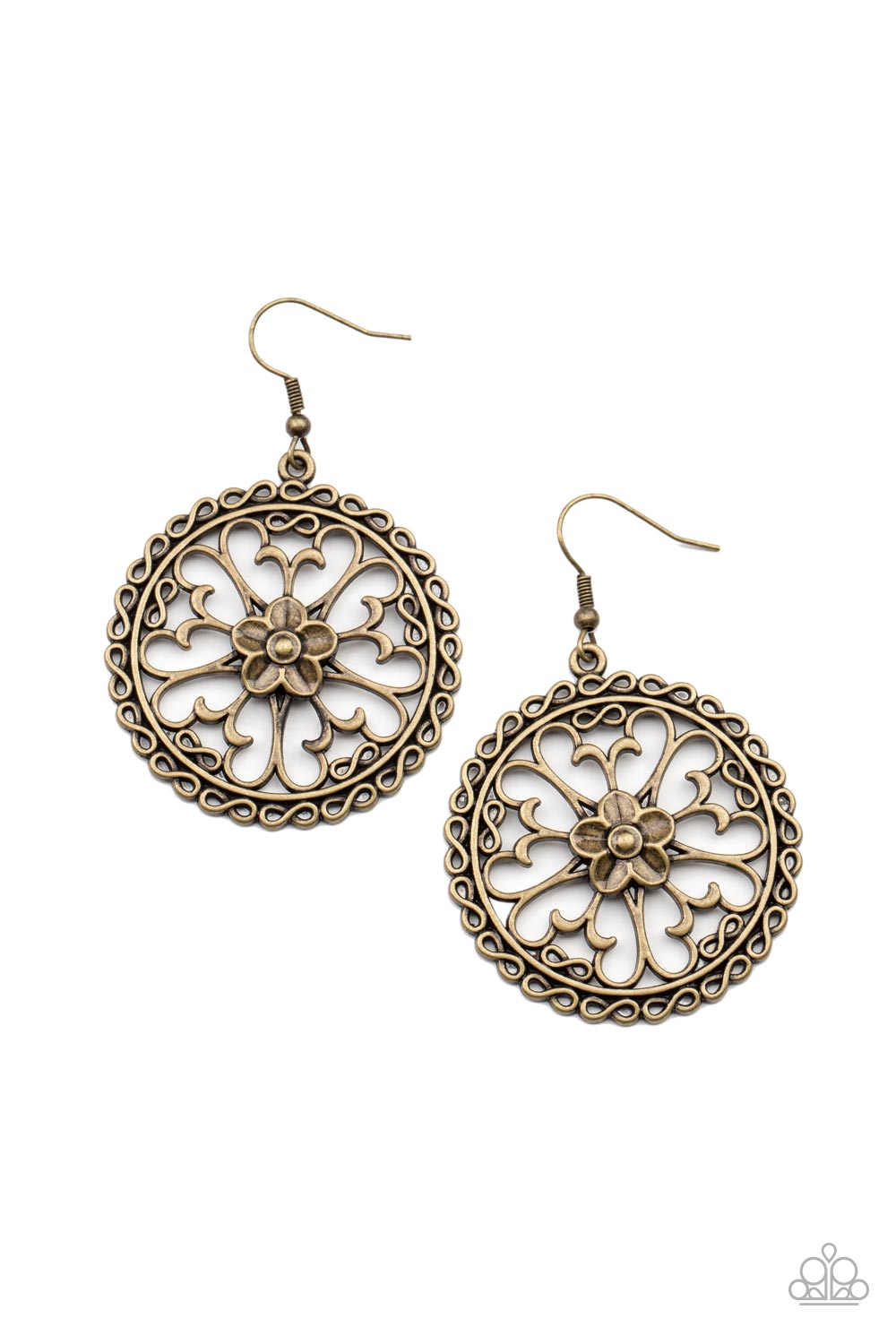 Floral Fortunes - brass - Paparazzi earrings