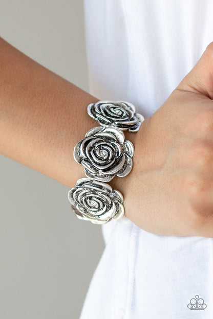Floral Flamboyancy-white-Paparazzi bracelet
