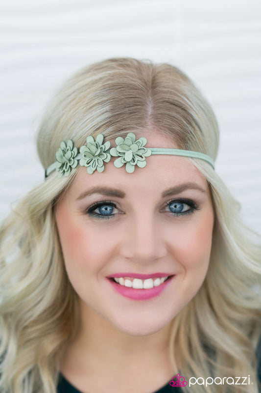 Flower Weaver - Green - Paparazzi headband