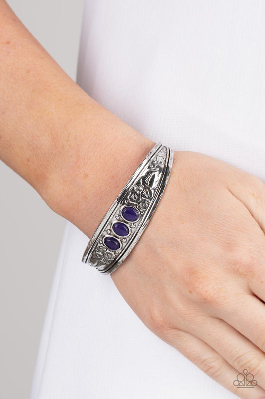 Flower Patch Picnic - purple - Paparazzi bracelet