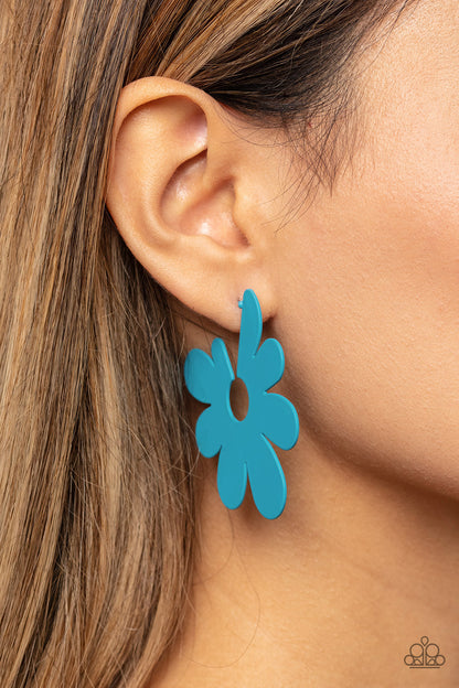 Flower Power Fantasy - blue - Paparazzi earrings