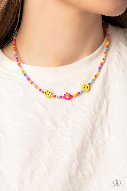 Flower Power Pageant - pink - Paparazzi necklace