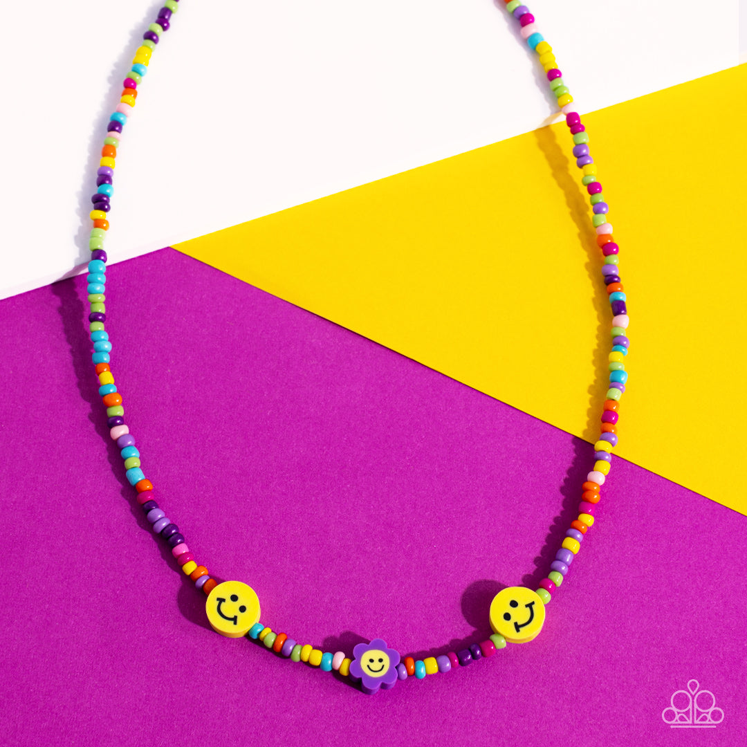 Flower Power Pageant - purple - Paparazzi necklace