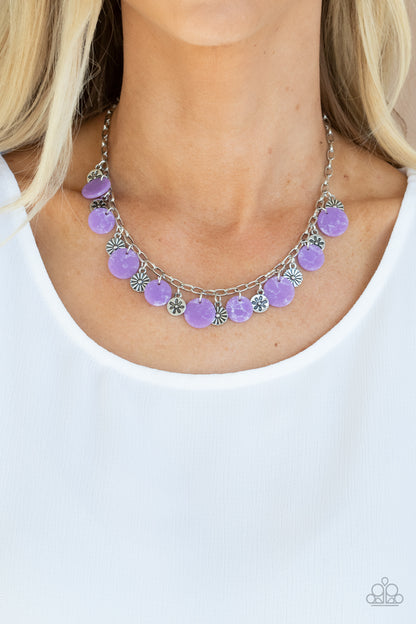 Flower Powered - purple - Paparazzi necklace