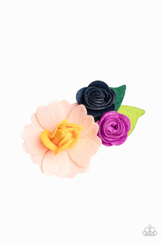 Flower Patch Posh-multi-Paparazzi hair clips
