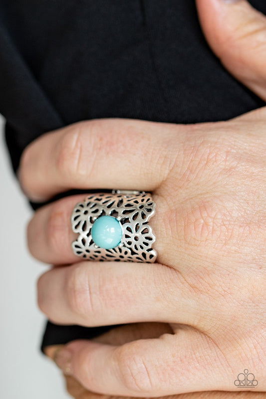 Flower Shower - blue - Paparazzi ring