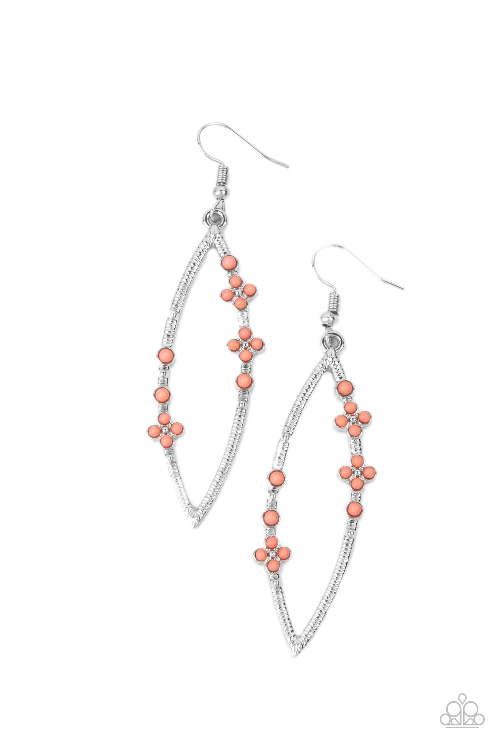Flowerly Finesse - orange - Paparazzi earrings