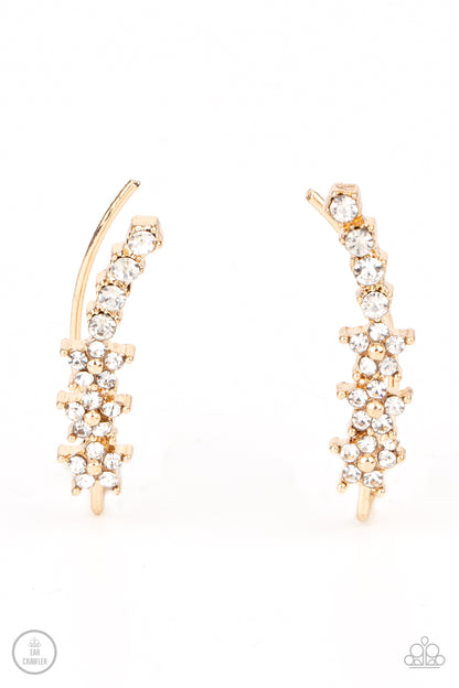 Flowery Finale - gold - Paparazzi earrings