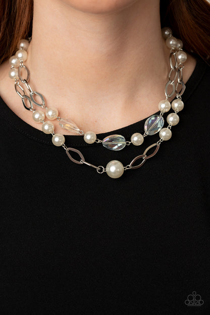 Fluent In Affluence - white - Paparazzi necklace