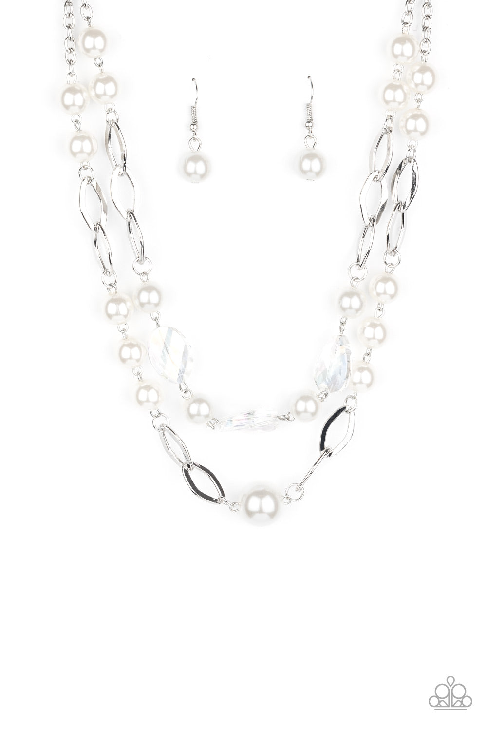Fluent In Affluence - white - Paparazzi necklace