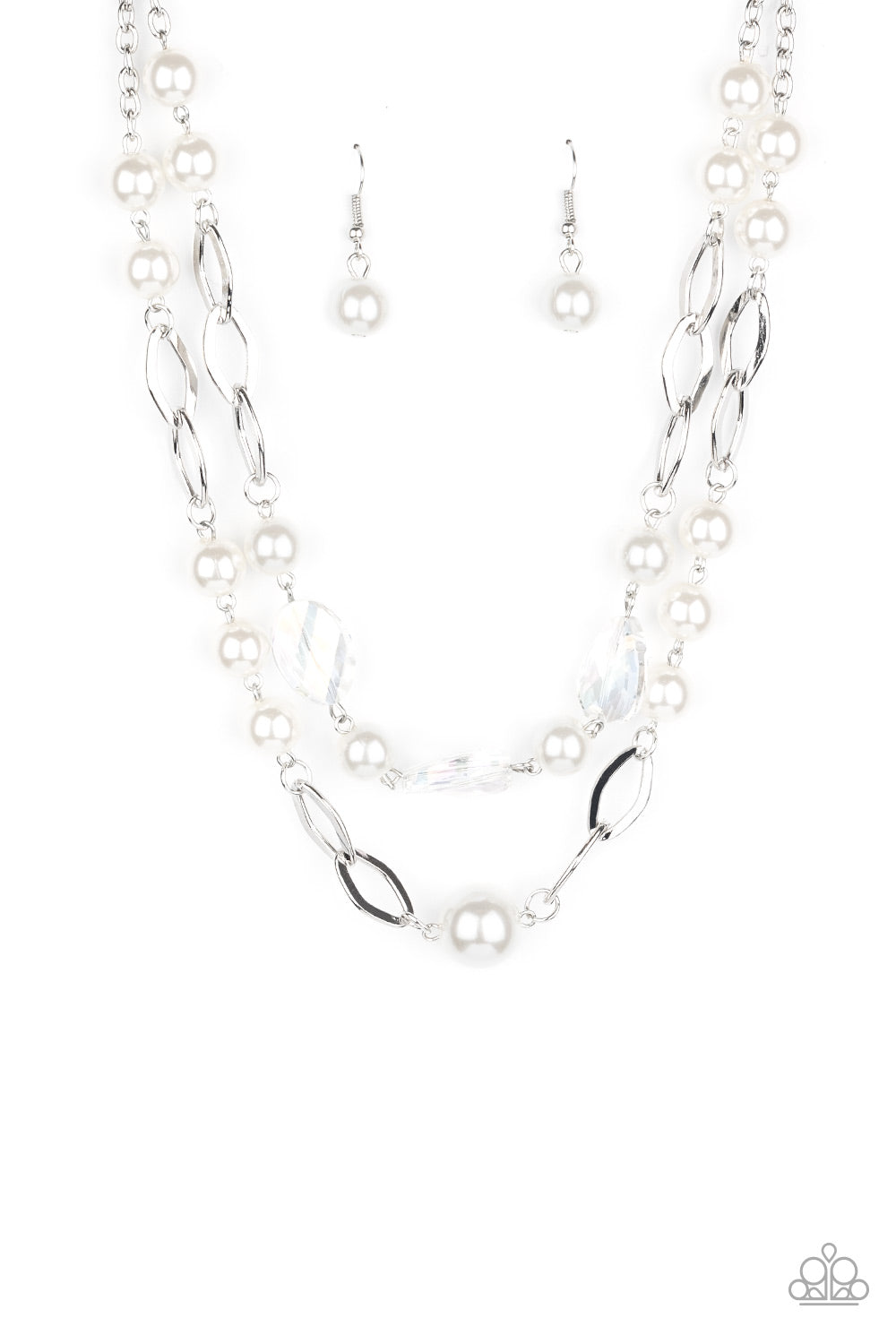 Fluent In Affluence - white - Paparazzi necklace – JewelryBlingThing