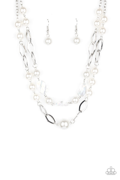 Fluent In Affluence - white - Paparazzi necklace