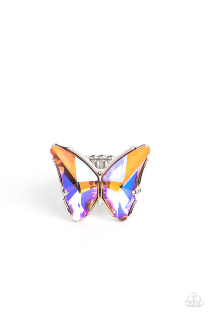 Fluorescent Flutter - orange - Paparazzi ring